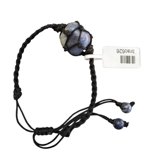 Woven tumble bracelet, Sodalite, adjustable