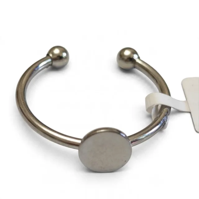 Stainless steel flat base adjustable ring, 6mm base of ring for stone