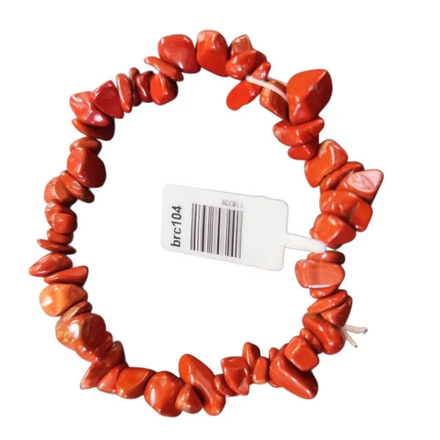Red Jasper chip bracelet, stretchcord