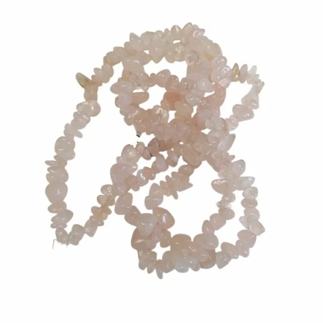 AA grade Rose Quartz Chip string, 80cm