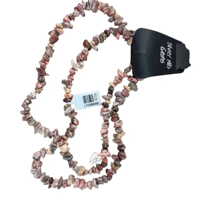Leopard Skin Jasper chip string, 80cm long, 4-12mm chips