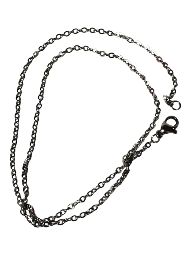 Stainless steel Rope Chain with lobster clasp, 2.mm x 40cm