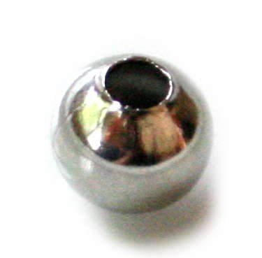 5x Bead in stainless steel, 5mm