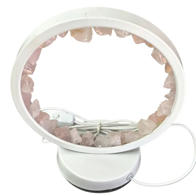Ring light with rough Rose Quartz