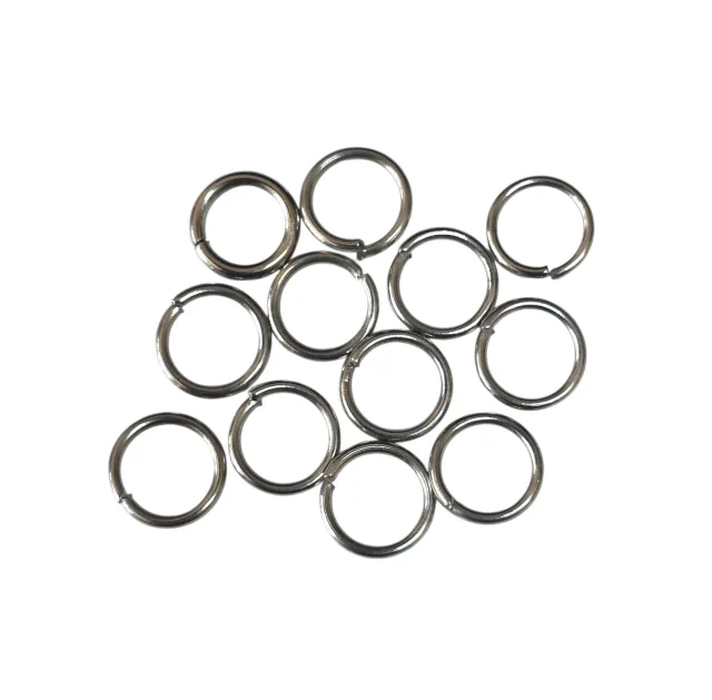 12 x Jumpring in stainless steel, 6mm diameter, 0.8mm thick