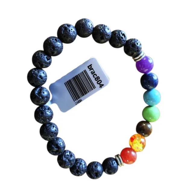 Lava chakra bracelet, stretchcord