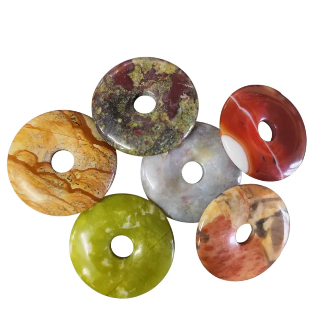 Donut, 40mm , various stones