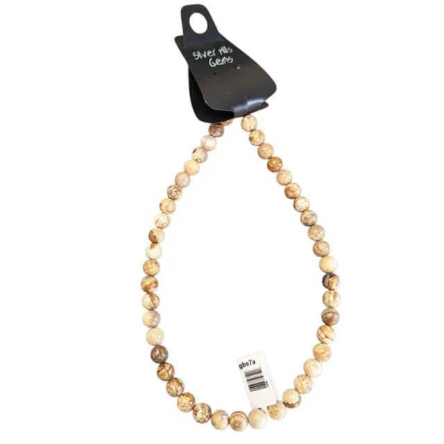 Picture Jasper bead string, 8.5mm, 38cm