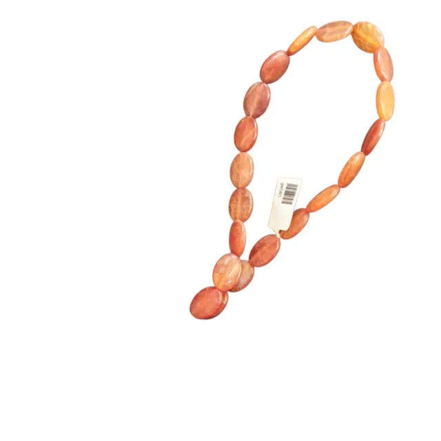 Crackled agate oval button bead string, 13x18mm, 40cm