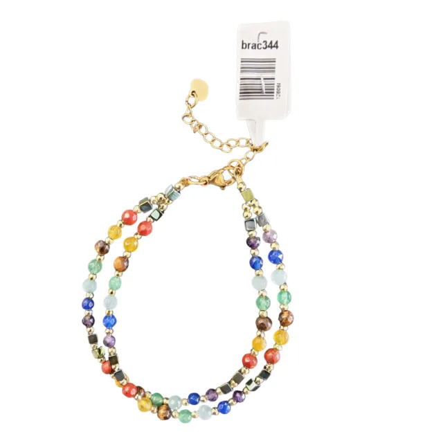 Chakra-style double bracelet