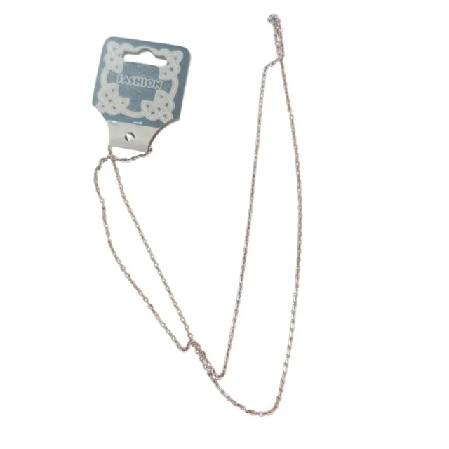 Rose gold Cable chain with lobster clasp, Stainless steel, 2mm wide, 59.4cm