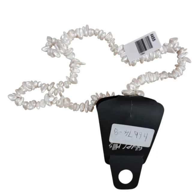 White Shell pearl chip string, 5-10mm, 40cm