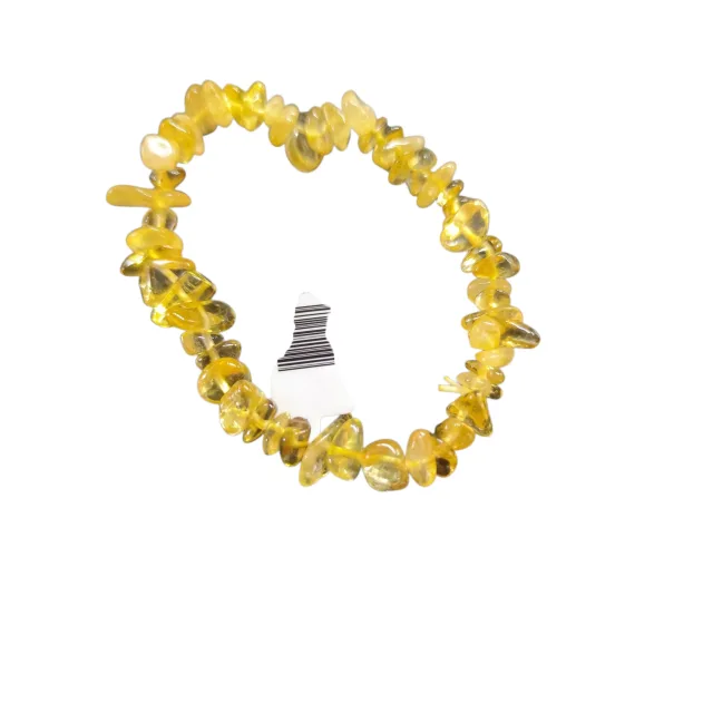 Citrine chip bracelet, stretchcord