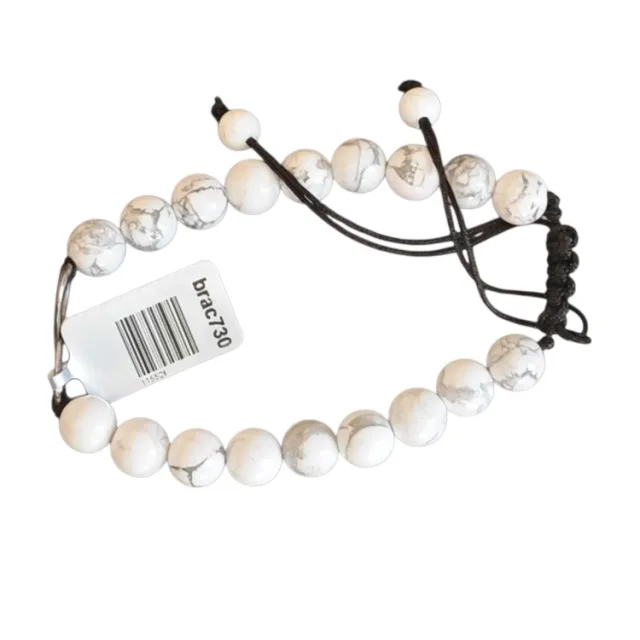 Howlite infinity bracelet, adjustable