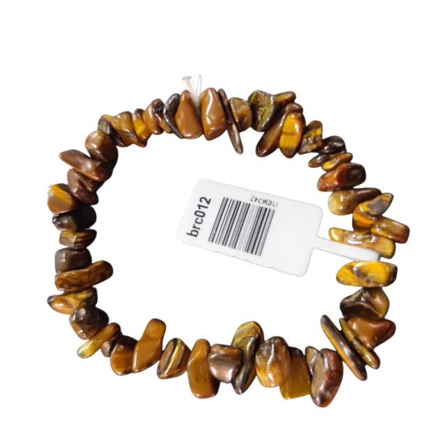 Tiger eye chip bracelet, stretchcord