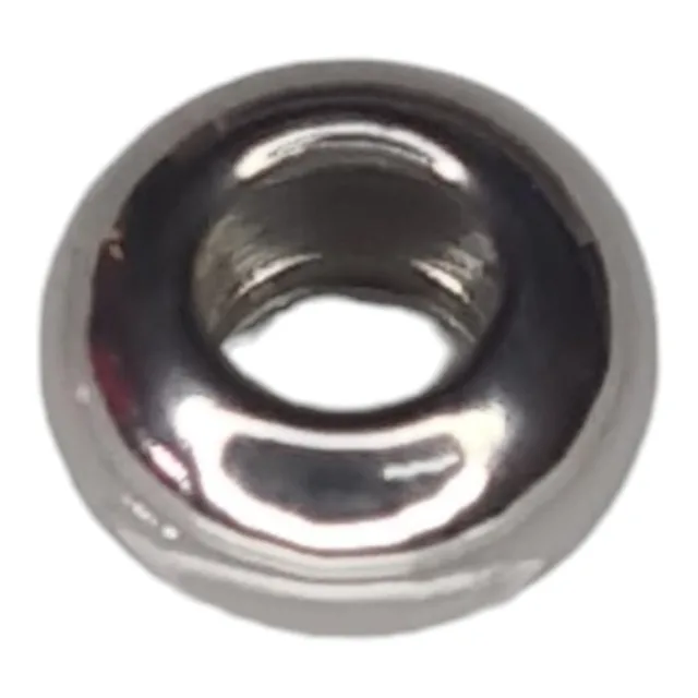 2x Rondelle bead in stainless steel, 4x8mm