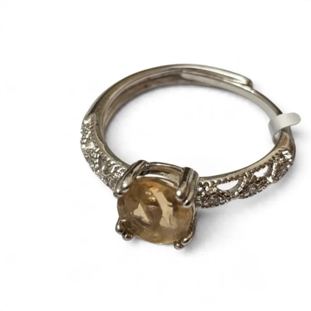 Dress Ring with Round cut Citrine