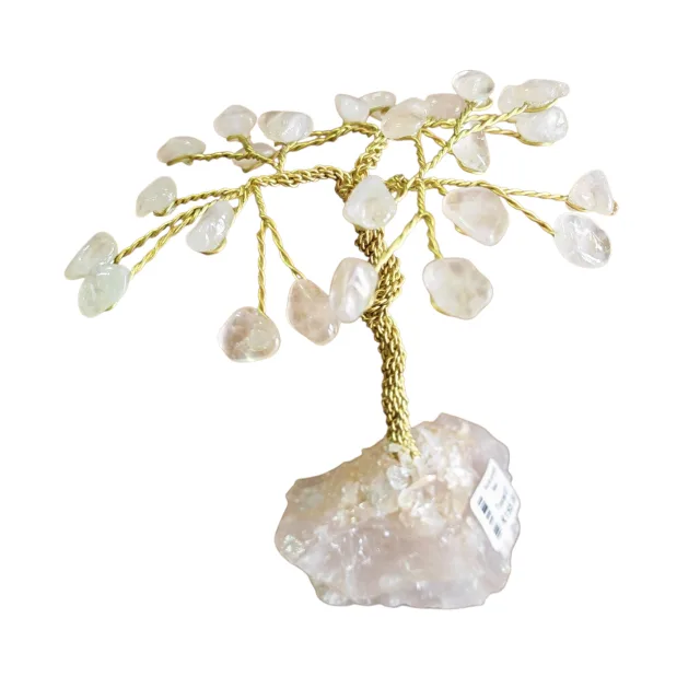 Gemstone tree with 27 stones, Rose Quartz, 9-10cm high
