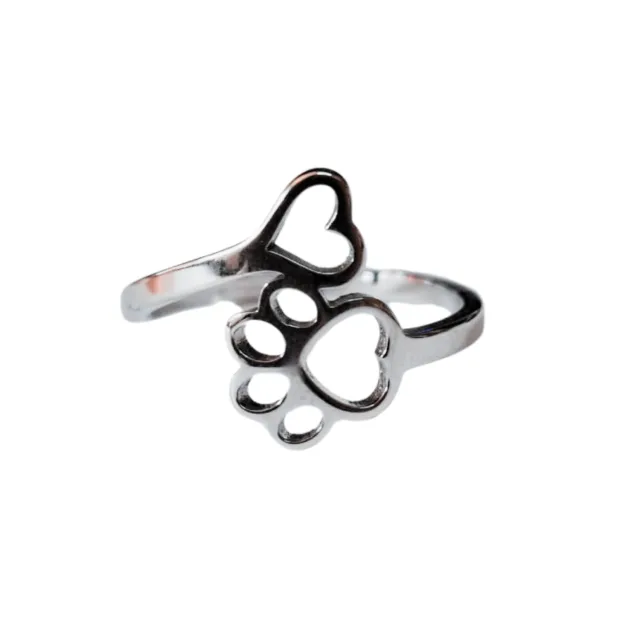 Animal lovers ring, Stainless steel, adjustable