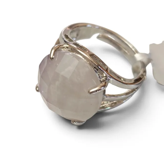Mixed round facet gemstone ring, adjustable sizes. Various gemstones.